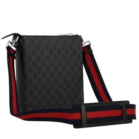 gucci black leather men bag|Gucci shoulder bag black handbags.